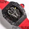 RICHARD MILLERM RM027-03 リアルトゥールビヨン BBRF ベストエディション ブラックカーボンスケルトンダイヤル ブラックナイロンストラップ - スーパークローンウォッチ｜1:1 ベストバージョン