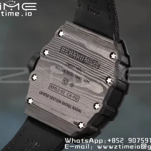 RICHARD MILLERM RM12-01 Real NTPT RMF Best Edition Skeleton Black Dial on Red Nylon Strap - Super Clone Watch | 1:1 Best Version