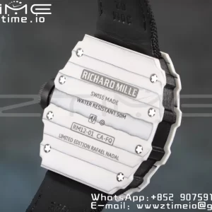 RICHARD MILLERM RM12-01 Real White NTPT RMF Best Edition Skeleton Cadran negru pe curea de nylon negru - Super Clone Watch | 1:1 Best Version