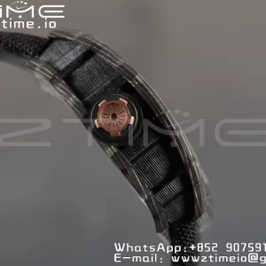 RICHARD MILLERM RM12-01 Real NTPT RMF Best Edition Skeleton Black Dial on Black  Nylon Strap - Super Clone Watch | 1:1 Best Version
