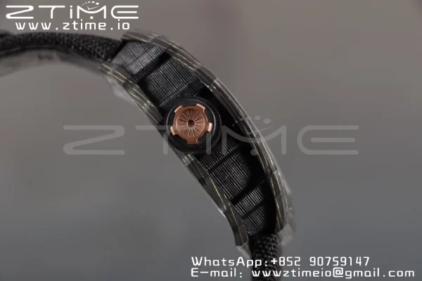 RICHARD MILLERM RM12-01 Real NTPT RMF Best Edition Skeleton Black Dial on Black  Nylon Strap - Super Clone Watch | 1:1 Best Version