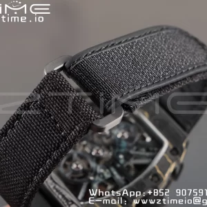 RICHARD MILLERM RM12-01 Real NTPT RMF Best Edition Skeleton Black Dial on Black  Nylon Strap - Super Clone Watch | 1:1 Best Version