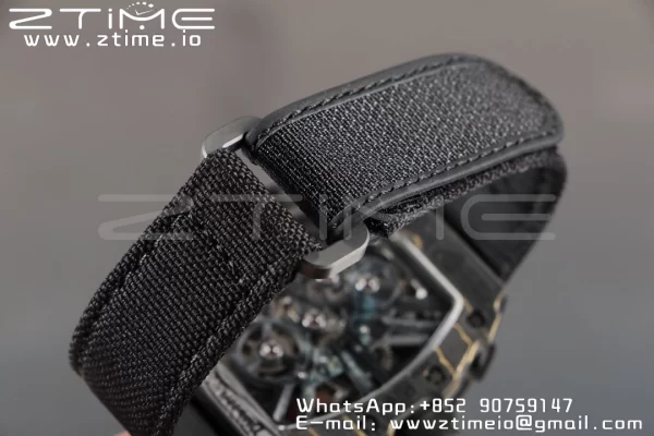 RICHARD MILLERM RM12-01 Real NTPT RMF Best Edition Skeleton Black Dial on Black  Nylon Strap - Super Clone Watch | 1:1 Best Version