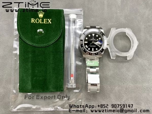 Rolex GMT Master II 116710 LN 904L SS ARF 1:1 Best Edition Black Dial on Oyster Bracelet SH3285 CHS - Super Clone Watch | 1:1 Best Version