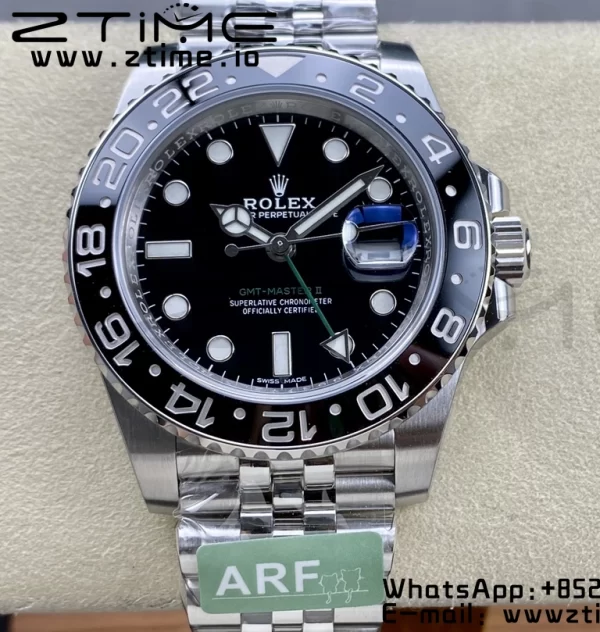 Rolex GMT Master II 116710 LN 904L SS ARF 1:1 Best Edition Black Dial on Jubilee Bracelet SH3285 CHS - Super Clone Watch | 1:1 Best Version