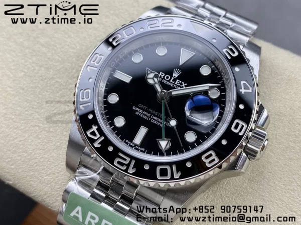 Rolex GMT Master II 116710 LN 904L SS ARF 1:1 Best Edition Black Dial on Jubilee Bracelet SH3285 CHS - Super Clone Watch | 1:1 Best Version
