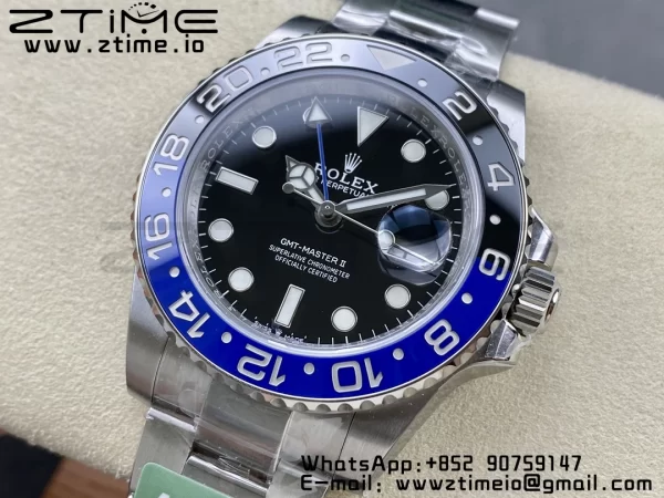 Rolex GMT-Master II 126710 BLNR Blue/Black Ceramic 904L ARF 1:1 Best Edition on Oyster Bracelet SH3285 CHS - Super Clone Watch | 1:1 Best Version
