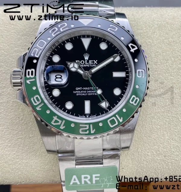 Rolex GMT-Master II 126720 VTNR Πράσινο/μαύρο κεραμικό 904L ARF 1:1 Best Edition σε βραχιόλι Oyster SH3285 CHS - Super Clone Watch | 1:1 Best Version