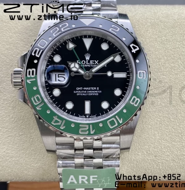 Rolex GMT-Master II 126720 VTNR Green/Black Ceramic 904L ARF 1:1 Best Edition on Oyster Jubilee SH3285 CHS - Super Clone Watch | 1:1 Best Version