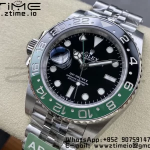 Rolex GMT-Master II 126720 VTNR Green/Black Ceramic 904L ARF 1:1 Best Edition on Oyster Jubilee SH3285 CHS - Super Clone Watch | 1:1 Best Version