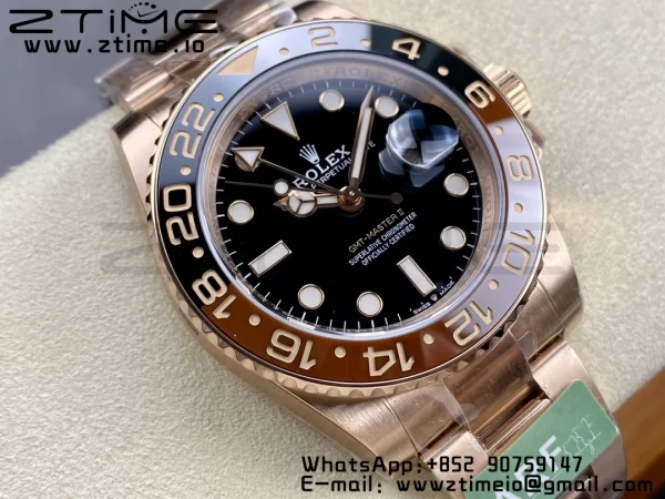 Rolex GMT Master II 126711 CHNR Brown/Black ceramic 904L SS ARF 1:1 Best Edition on RG Oyster Bracelet SH3285 CHS - Super Clone Watch | 1:1 Best Version