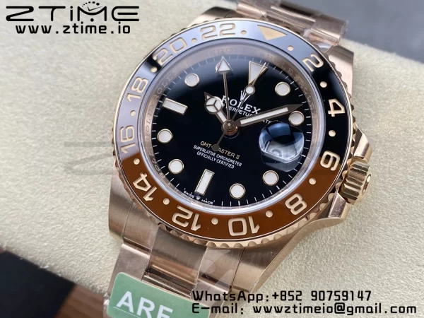 Rolex GMT Master II 126711 CHNR Brown/Black ceramic 904L SS ARF 1:1 Best Edition on RG Oyster Bracelet SH3285 CHS - Super Clone Watch | 1:1 Best Version