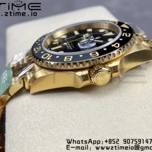 Rolex  GMT Master II 126718 GRNR Gray/Black Ceramic ARF 1:1 Best Edition Black Dial on YG Jubilee Bracelet SH3285 CHS - Super Clone Watch | 1:1 Best Version