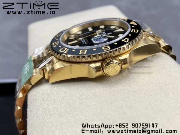 Rolex  GMT Master II 126718 GRNR Gray/Black Ceramic ARF 1:1 Best Edition Black Dial on YG Jubilee Bracelet SH3285 CHS - Super Clone Watch | 1:1 Best Version