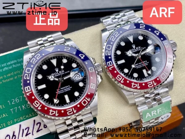 ロレックス GMTマスターII 126710 BLRO ブルー/レッドセラミック 904L ARF 1:1ベスト版 ジュビリー ジュビリー SH3285 CHS V3 - スーパークローン時計｜1:1ベスト版
