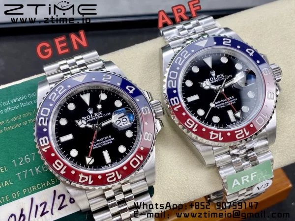 ロレックス GMTマスターII 126710 BLRO ブルー/レッドセラミック 904L ARF 1:1ベスト版 ジュビリー ジュビリー SH3285 CHS V3 - スーパークローン時計｜1:1ベスト版