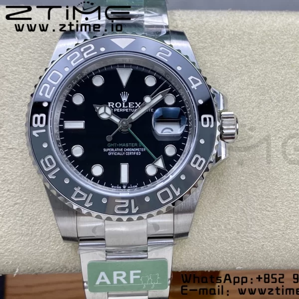 Rolex GMT-Master II 126710 GRNR Black/Gray Ceramic 904L Steel ARF 1:1 Best Edition on Oyster Strap SH3285 CHS - Super Clone Watch | 1:1 Best Version