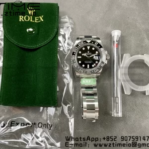 Rolex GMT-Master II 126710 GRNR Black/Gray Ceramic 904L Steel ARF 1:1 Best Edition on Oyster Strap SH3285 CHS - Super Clone Watch | 1:1 Best Version
