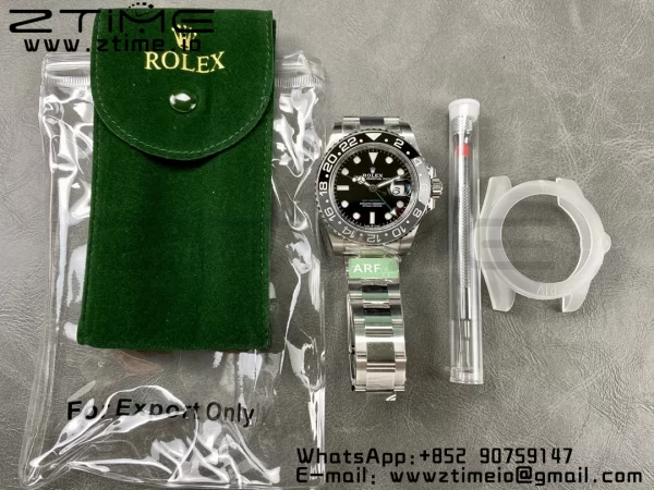 Rolex GMT-Master II 126710 GRNR Black/Gray Ceramic 904L Steel ARF 1:1 Best Edition on Oyster Strap SH3285 CHS - Super Clone Watch | 1:1 Best Version