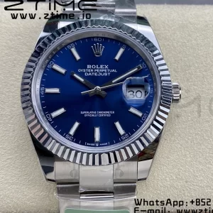 Rolex DateJust 41 126334 ARF 1:1 Best Edition 904L Steel Blue Dial on SS Oyster Bracelet - Super Clone Watch | 1:1 Best Version