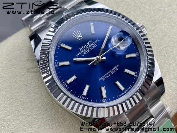 Rolex DateJust 41 126334 ARF 1:1 Best Edition 904L Steel Blue Dial on SS Oyster Bracelet - Super Clone Watch | 1:1 Best Version