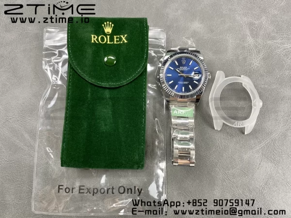 Rolex DateJust 41 126334 ARF 1:1 Best Edition 904L Steel Blue Dial on SS Oyster Bracelet - Super Clone Watch | 1:1 Best Version