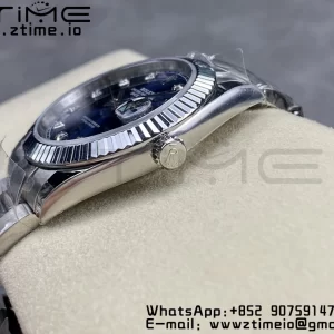 Rolex DateJust 41 126334 ARF 1:1 Best Edition 904L Steel Blue Diamonds Dial on SS Oyster Bracelet - Super Clone Watch | 1:1 Best Version