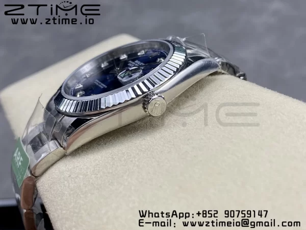 Rolex DateJust 41 126334 ARF 1:1 Best Edition 904L Steel Blue Diamonds Dial on SS Oyster Bracelet - Super Clone Watch | 1:1 Best Version