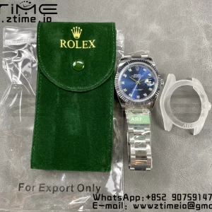 Rolex DateJust 41 126334 ARF 1:1 Best Edition 904L Steel Blue Diamonds Dial on SS Oyster Bracelet - Super Clone Watch | 1:1 Best Version