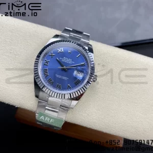 Rolex DateJust 41 126334 ARF 1:1 Best Edition 904L Steel Blue Roman Dial on SS Oyster Bracelet - Super Clone Watch | 1:1 Best Version