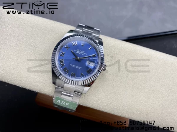 Rolex DateJust 41 126334 ARF 1:1 Best Edition 904L Steel Blue Roman Dial on SS Oyster Bracelet - Super Clone Watch | 1:1 Best Version