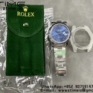 Rolex DateJust 41 126334 ARF 1:1 Best Edition 904L Steel Blue Roman Dial on SS Oyster Bracelet - Super Clone Watch | 1:1 Best Version