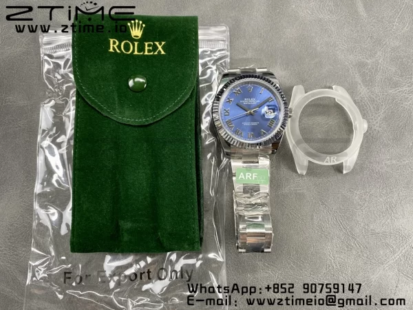 Rolex DateJust 41 126334 ARF 1:1 Best Edition 904L Steel Blue Roman Dial on SS Oyster Bracelet - Super Clone Watch | 1:1 Best Version