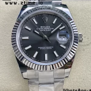Rolex DateJust 41 126334 ARF 1:1 Best Edition 904L Steel Gray Dial on SS Oyster Bracelet - Super Clone Watch | 1:1 Best Version