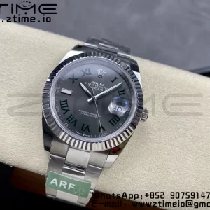 Rolex DateJust 41 126334  ARF 1:1 Best Edition 904L Steel Green Roman Dial on SS Oyster Bracelet - Super Clone Watch | 1:1 Best Version