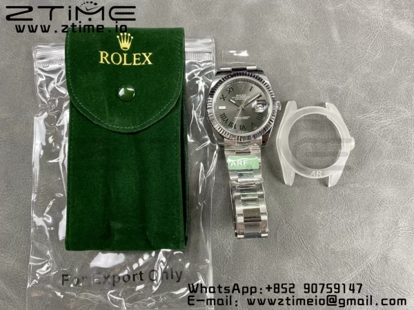 Rolex DateJust 41 126334  ARF 1:1 Best Edition 904L Steel Green Roman Dial on SS Oyster Bracelet - Super Clone Watch | 1:1 Best Version