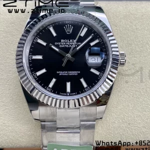 Rolex DateJust 41 126334 ARF 1:1 Best Edition 904L Steel Black Dial on SS Oyster Bracelet - Super Clone Watch | 1:1 Best Version