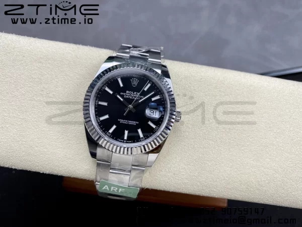 Rolex DateJust 41 126334 ARF 1:1 Best Edition 904L Steel Black Dial on SS Oyster Bracelet - Super Clone Watch | 1:1 Best Version