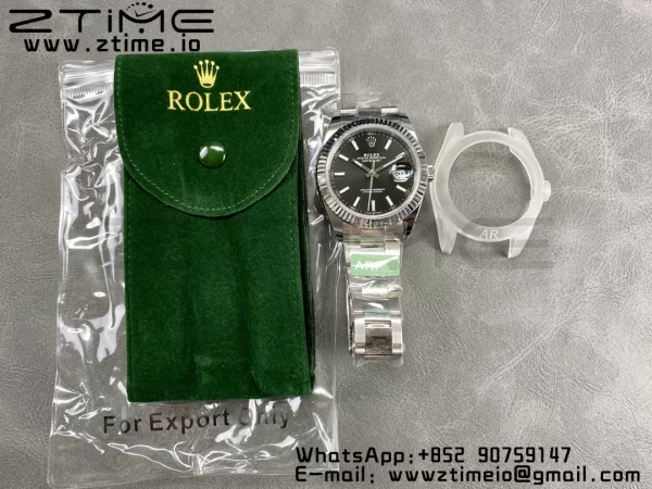Rolex DateJust 41 126334 ARF 1:1 Best Edition 904L Steel Black Dial on SS Oyster Bracelet - Super Clone Watch | 1:1 Best Version