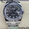 Rolex DateJust 41 126334 ARF 1:1 Best Edition 904L Steel Gray Diamonds Dial on SS Oyster Bracelet - Super Clone Watch | 1:1 Best Version