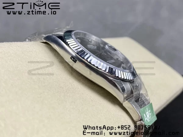 Rolex DateJust 41 126334 ARF 1:1 Best Edition 904L Steel Gray Diamonds Dial on SS Oyster Bracelet - Super Clone Watch | 1:1 Best Version