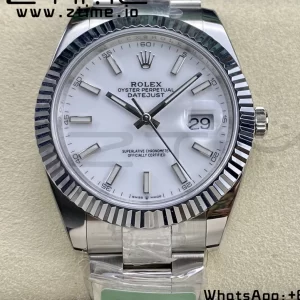 Rolex DateJust 41 126334 ARF 1:1 Best Edition 904L Steel White Dial on SS Oyster Bracelet - Super Clone Watch | 1:1 Best Version