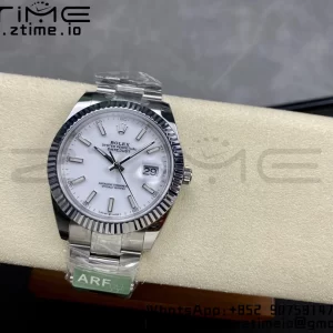 Rolex DateJust 41 126334 ARF 1:1 Best Edition 904L Steel White Dial on SS Oyster Bracelet - Super Clone Watch | 1:1 Best Version