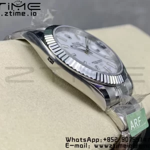 Rolex DateJust 41 126334 ARF 1:1 Best Edition 904L Steel White Dial on SS Oyster Bracelet - Super Clone Watch | 1:1 Best Version