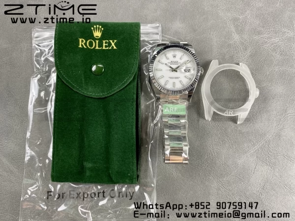 Rolex DateJust 41 126334 ARF 1:1 Best Edition 904L Steel White Dial on SS Oyster Bracelet - Super Clone Watch | 1:1 Best Version