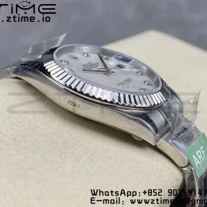 Rolex DateJust 41 126334 ARF 1:1 Best Edition 904L Steel White MOP Diamonds Dial on SS Oyster Bracelet - Super Clone Watch | 1:1 Best Version