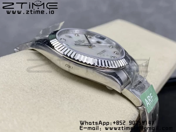 Rolex DateJust 41 126334 ARF 1:1 Best Edition 904L Steel White MOP Diamonds Dial on SS Oyster Bracelet - Super Clone Watch | 1:1 Best Version