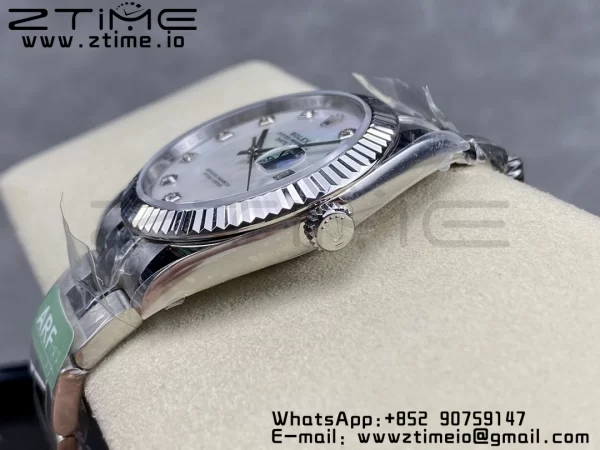 Rolex DateJust 41 126334 ARF 1:1 Best Edition 904L Steel White MOP Diamonds Dial on SS Oyster Bracelet - Super Clone Watch | 1:1 Best Version