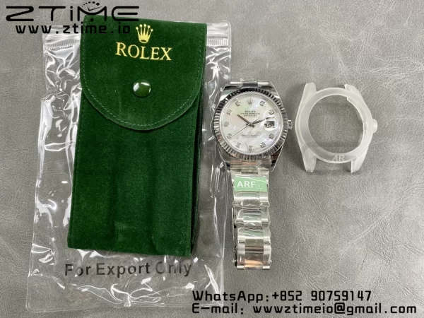 Rolex DateJust 41 126334 ARF 1:1 Best Edition 904L Steel White MOP Diamonds Dial on SS Oyster Bracelet - Super Clone Watch | 1:1 Best Version