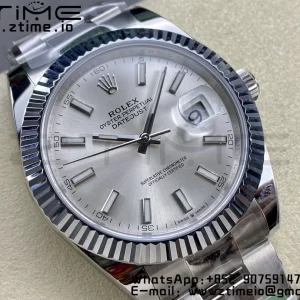 Rolex DateJust 41 126334 ARF 1:1 Best Edition 904L Steel Silvery Dial on SS Oyster Bracelet - Super Clone Watch | 1:1 Best Version